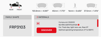 Thumbnail for Ferodo FRP3103 Brake Pad Dimension Image