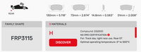 Thumbnail for Ferodo FRP3115 Brake Pad Dimension Image