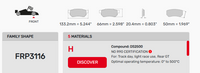 Thumbnail for Ferodo FRP3116 Brake Pad Dimensions Image