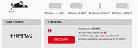 Thumbnail for Ferodo FRP3130 Brake Pad Dimension Image