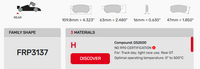 Thumbnail for Ferodo FRP3137 Brake Pad Dimension Image