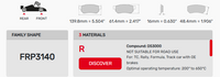 Thumbnail for Ferodo FRP3140 Brake Pad Dimension Image
