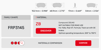 Thumbnail for Ferodo FRP3145 brake Pad Dimension Image