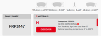 Thumbnail for Ferodo FRP3147 Brake Pad Dimension Image