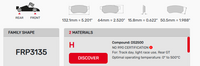 Thumbnail for Ferodo FRP 3135 Brake Pad Dimension Image