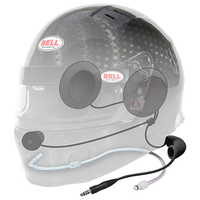 Thumbnail for Bell GT6 RD Ultra 4C/EC cutaway view showing integrated communications wiring, ear cups, microphone, and internal hydration tube routing within the carbon shell