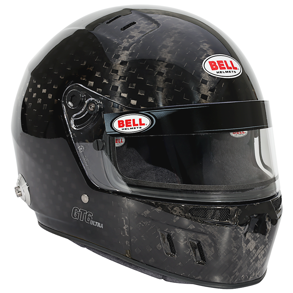 Bell GT6 RD Ultra 4C/EC helmet angled shot emphasizing wide field of vision and aero design 