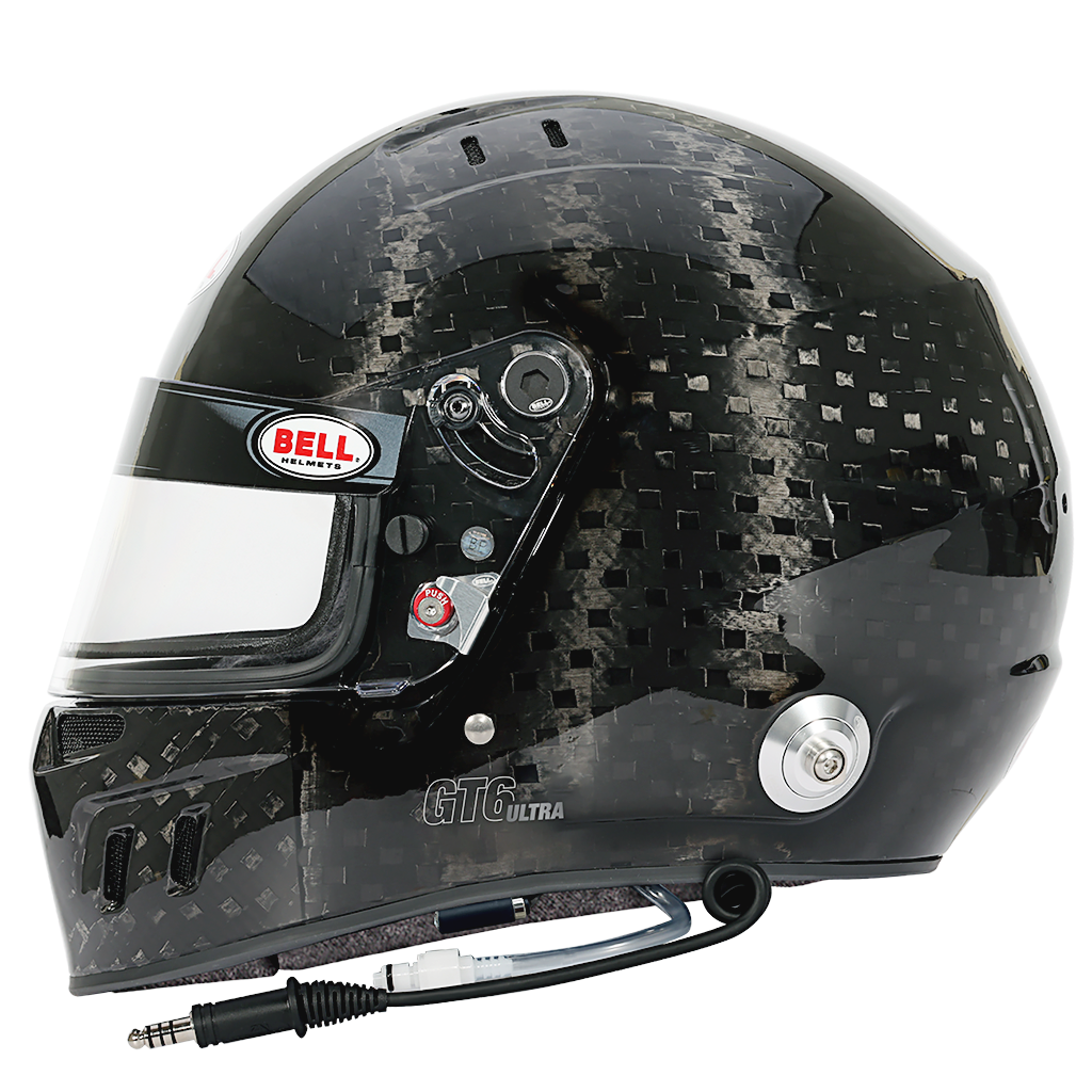 Bell GT6 RD Ultra-4C helmet side profile highlighting sleek shell and ventilation openings for airflow 