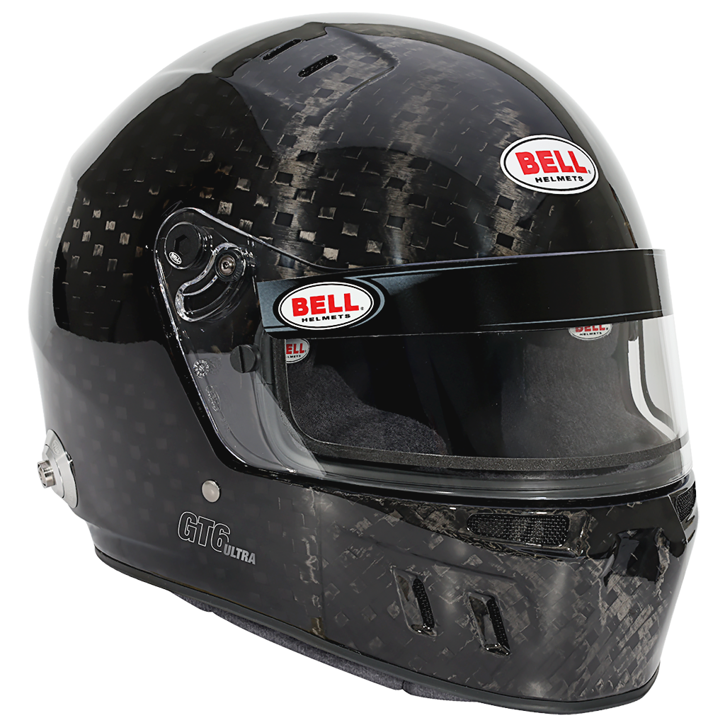 Bell GT6 RD Ultra-4C racing helmet with premium carbon composite shell and wide eyeport for closed-cockpit cars 