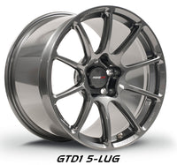 Thumbnail for GTD1 5-Lug Pearl Gray Racing Wheel from Forgeline Wheels Motorsport Series is an excellent track day choice for the C8 Corvette