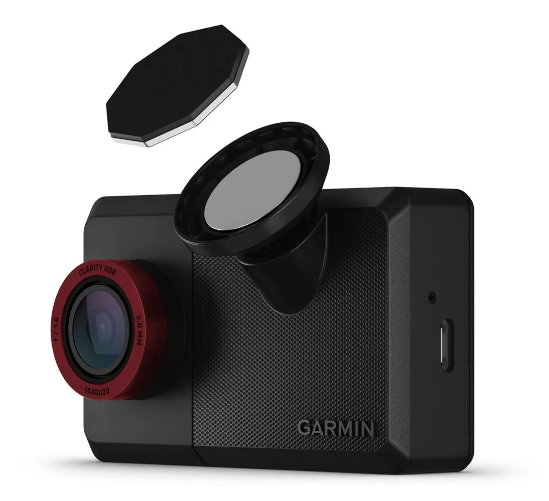 Garmin Catalyst 2 Racetrack Driving Performance Optimizer Image with lens and filter attachments on a white background