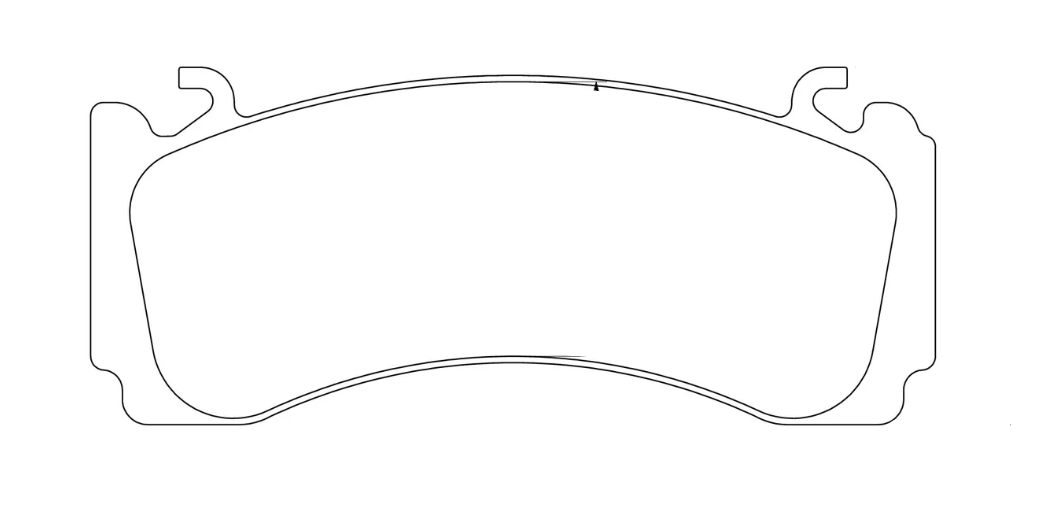 A black and white technical line drawing showing the dimensions of Giro Disc 4011 brake pads, with measurements in millimeters and inches labeled on a plain white background.