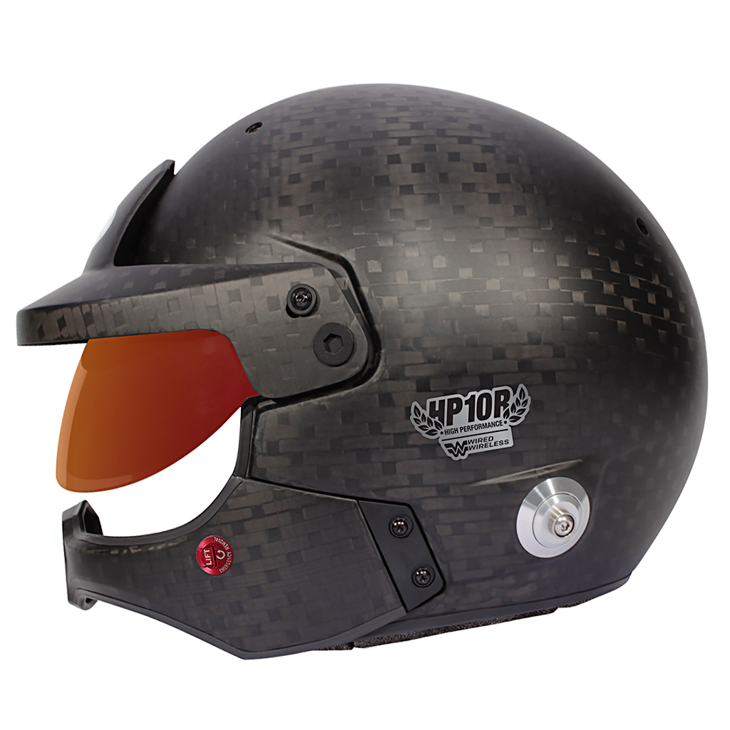 Bell HP10R WW racing helmet with aerodynamic carbon shell for professional motorsport