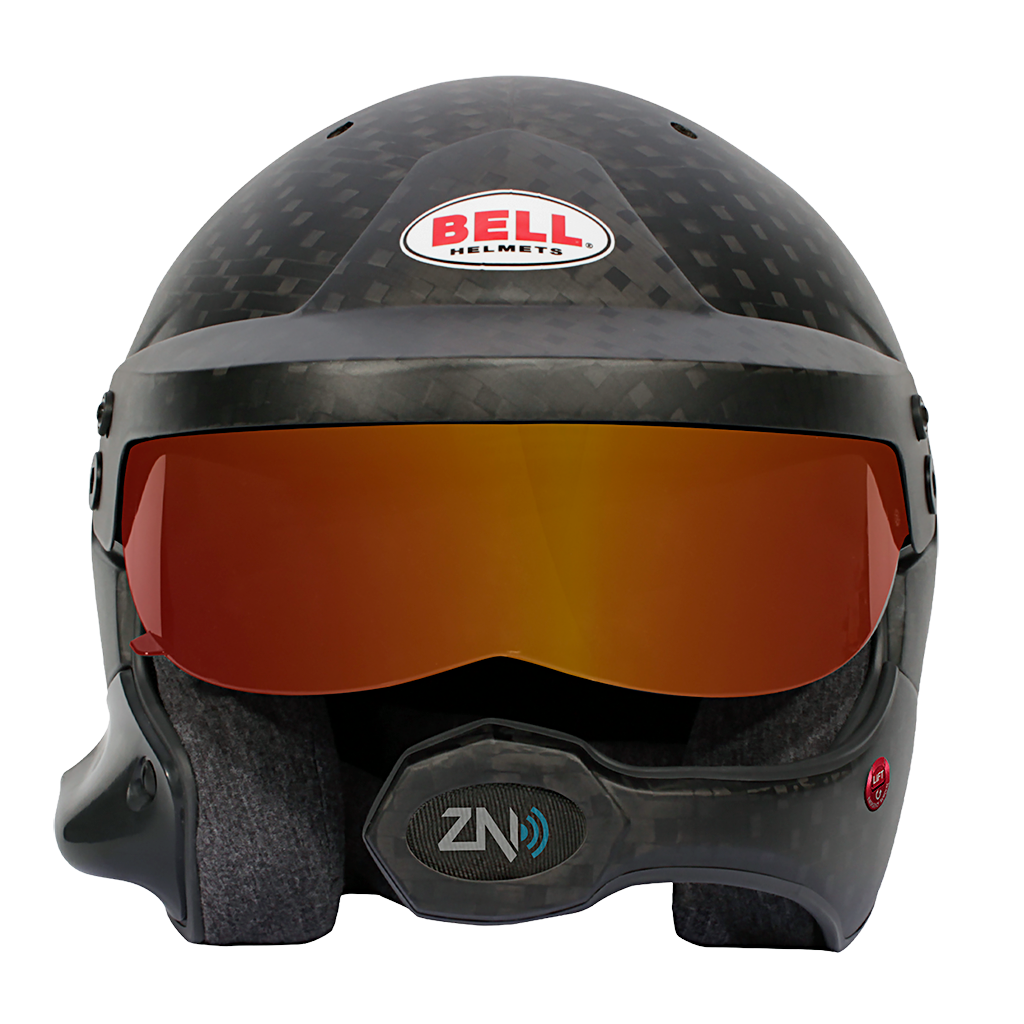 Bell HP10R WW race helmet with FIA-approved advanced carbon construction front view