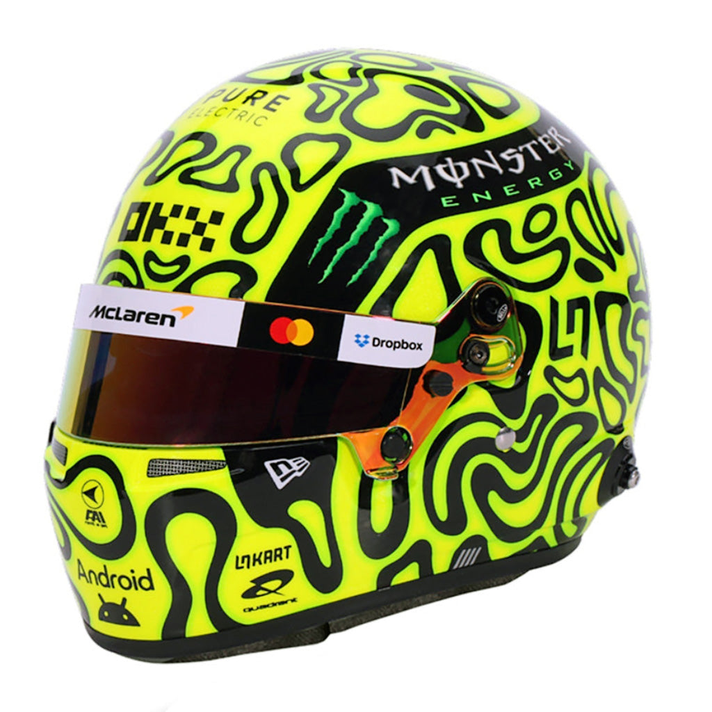 Lando Norris 2025 Formula 1 replica Bell HP77 mini helmet