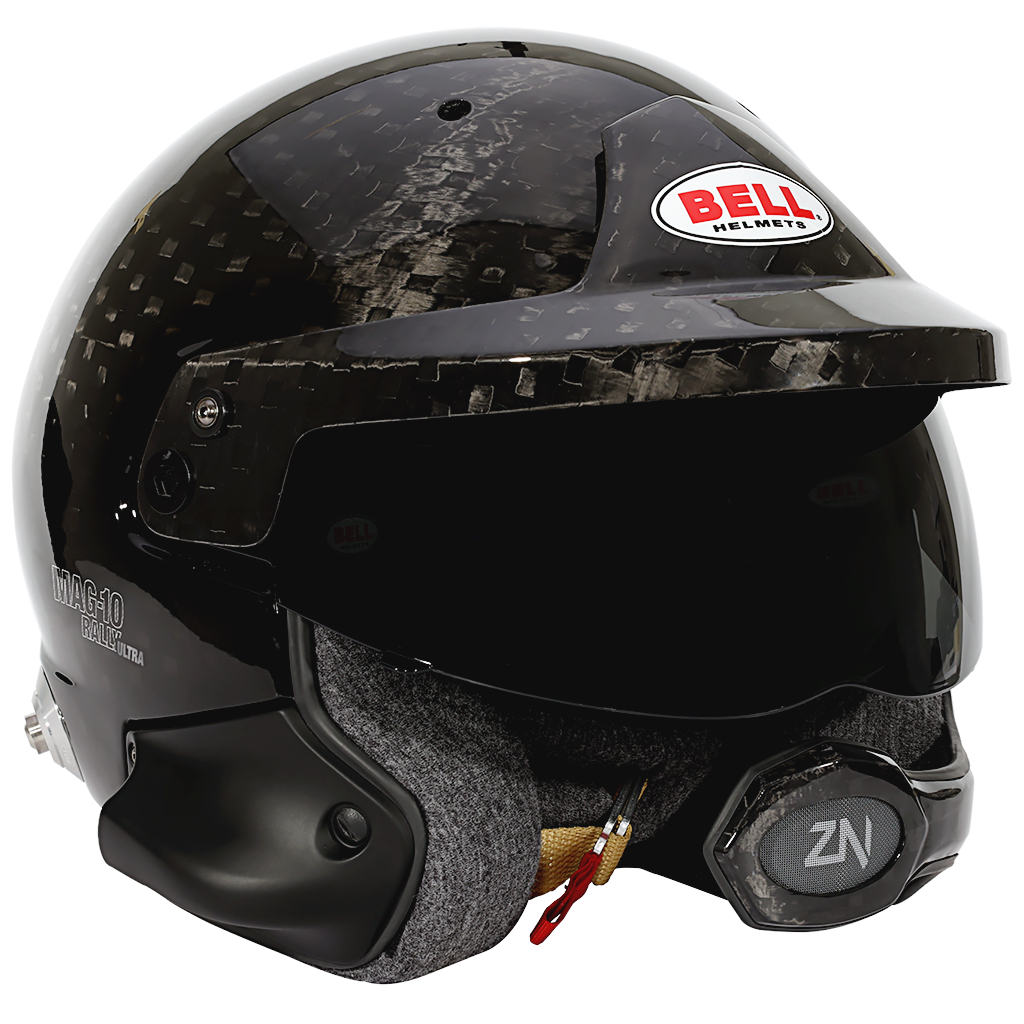 Bell MAG-10 ULTRA Rally carbon helmet optimized for co-driver and driver communication