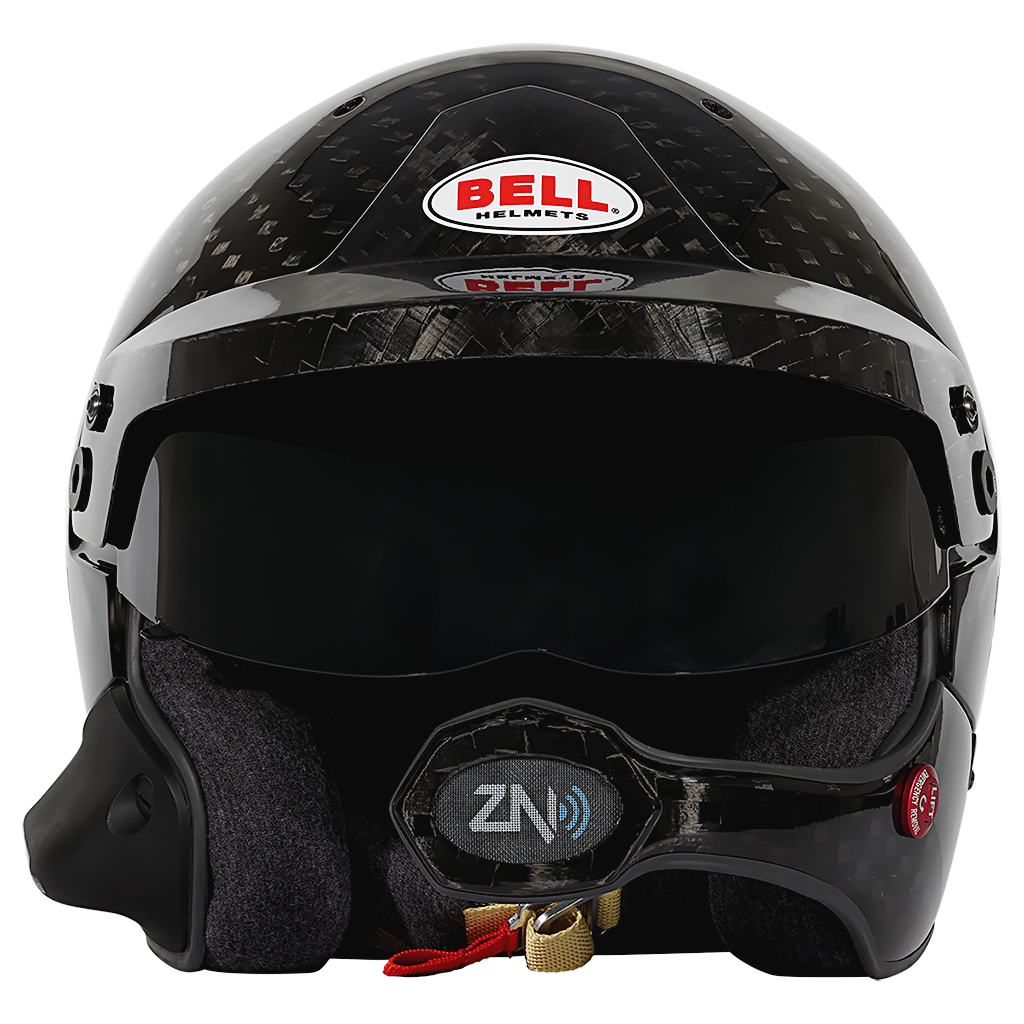 Bell Ultra Rally WW Carbon Helmet front view showing wide visor opening and chin bar design