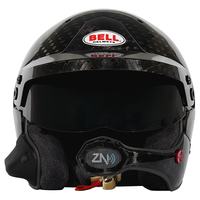 Thumbnail for Bell Ultra Rally WW Carbon Helmet front view showing wide visor opening and chin bar design