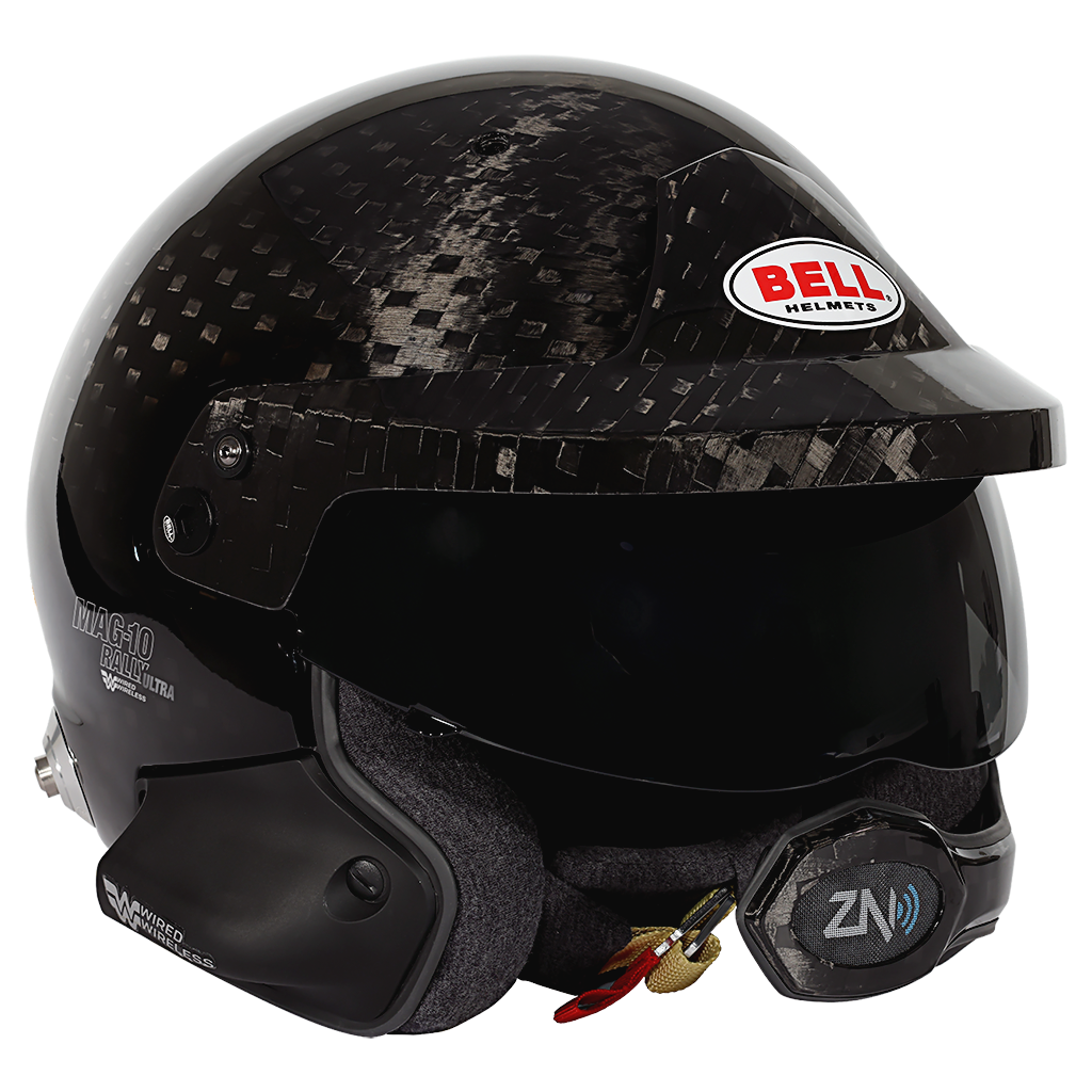 Bell Ultra Rally WW Carbon racing helmet angled detail emphasizing robust ventilation ports
