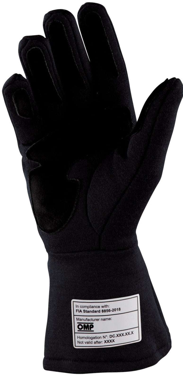 OMP-Dijon-Auto-Race-Glove-Black/White-Palm-Image