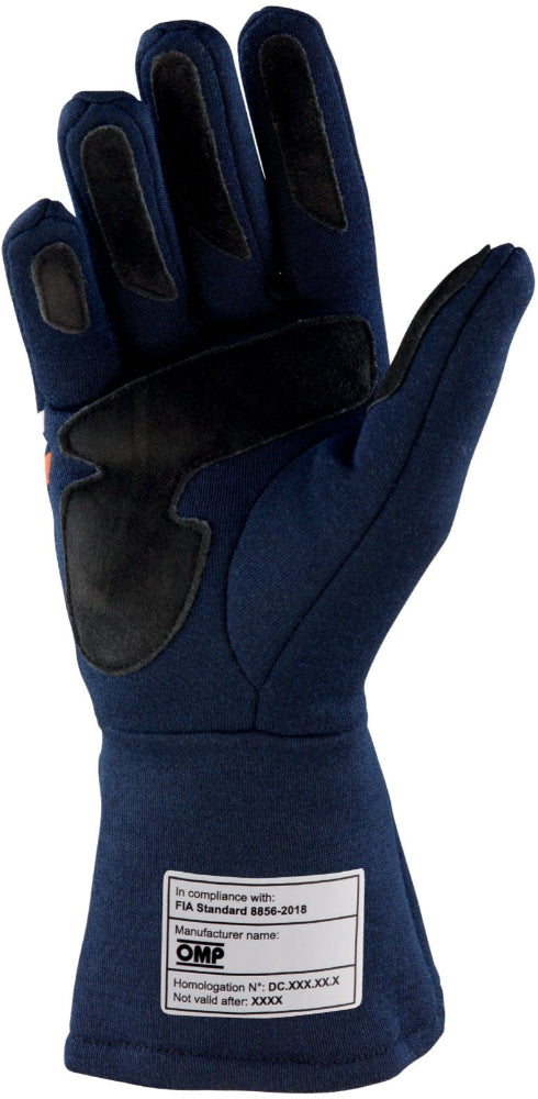 OMP-Dijon-Auto-Race-Glove-Blue/Orange-Palm-Image