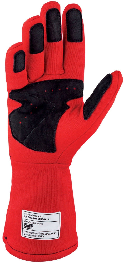 OMP-Dijon-Auto-Race-Glove-Red/White-Palm-Image