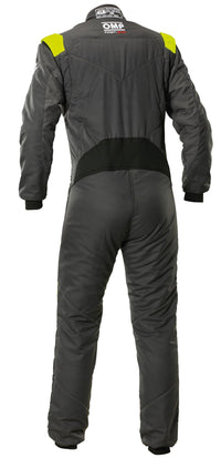 Thumbnail for OMP-First-Evo_Race-Suit-Sale-Anthracite_Yellow-back-discount-offer-low-price-cheap-value-compare-image