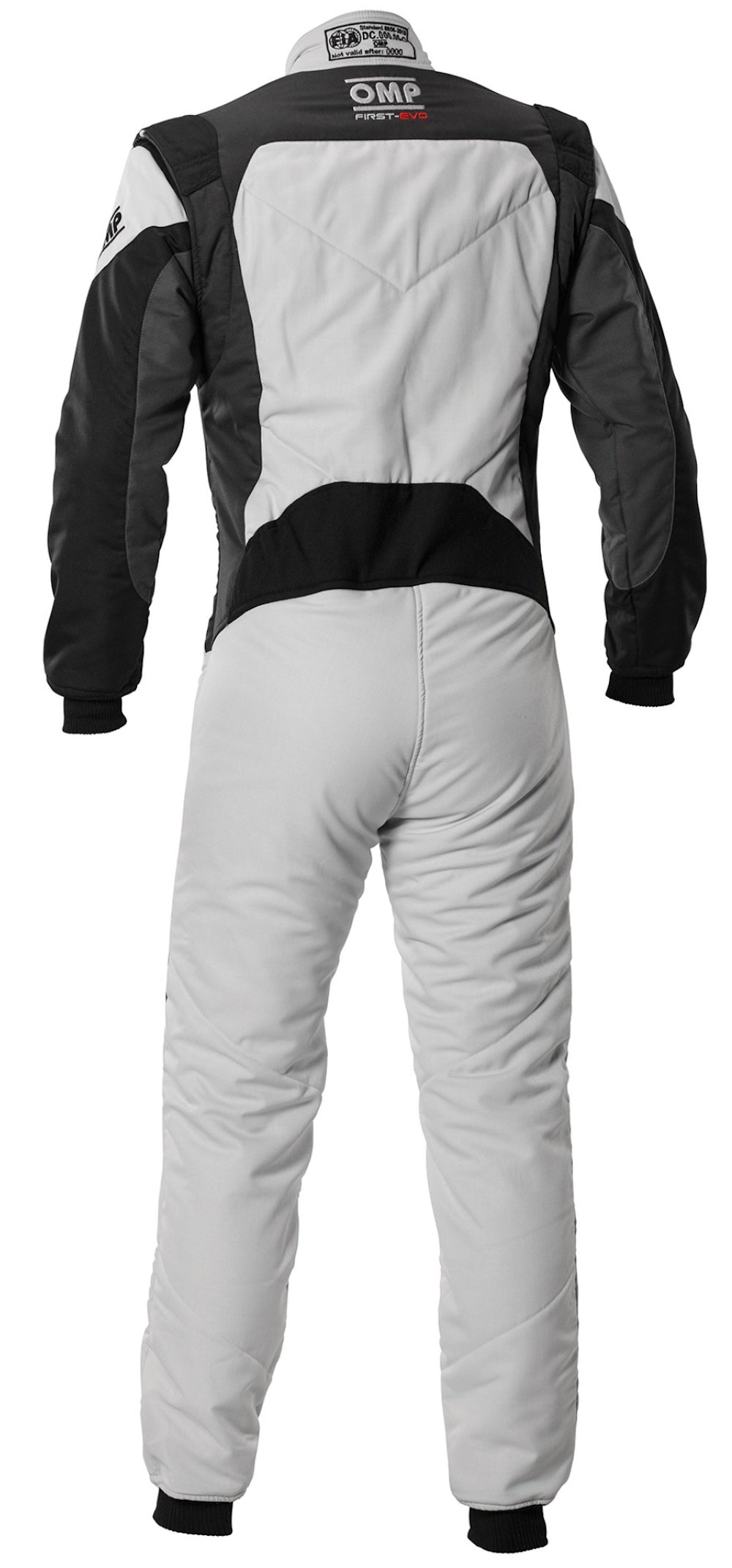 OMP-First-Evo_Race-Suit-Sale-Silver_Black-rear-discount-offer-low-price-cheap-value-compare-image