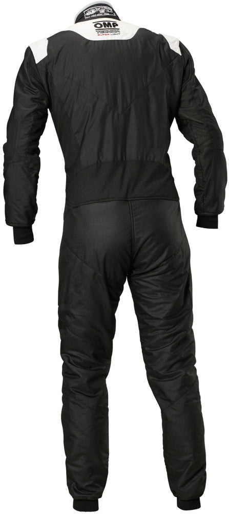 OMP-Super-Light-Race-Suit-Black/White-rear-Image