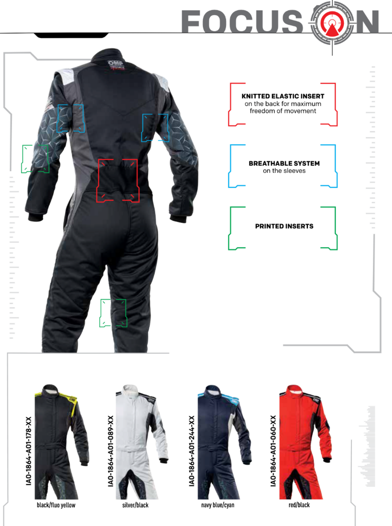 OMP Tecnica Hybrid Driver Race Suit in stock Competition Motorsport
