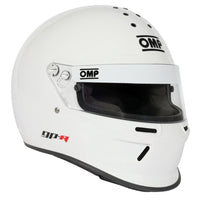 Thumbnail for OMP GP-A full face SA2025 racing helmet gloss white side view