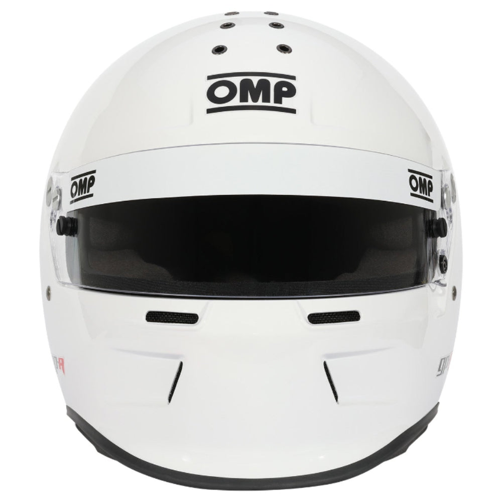OMP GP-A Racing Helmet white front image