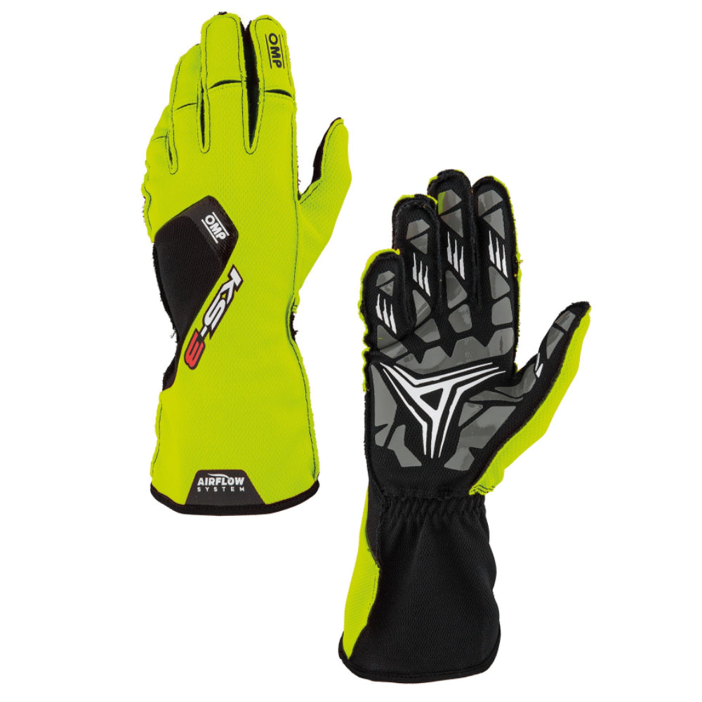 OMP KS-3 Kart Racing Gloves Yellow Image
