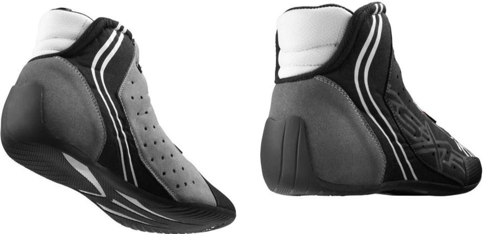 OMP_KS-XR_kart_raing_Shoe_Black.WHite_Rear_Image
