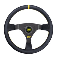 Thumbnail for OMP_WRC_Steering_Wheel_black_Leather_with_yellow_stitching_discount-offer-low-price-cheap-value-compare-image