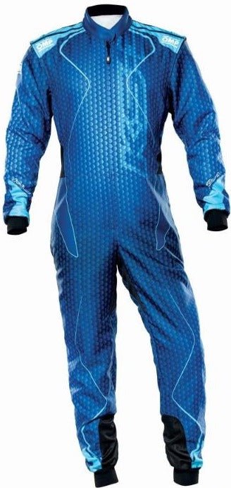 OMP_ks-3r_art_kart_racing_suit_sale-discount-best-deal-low-price-deal-Blue/White_Front_Image