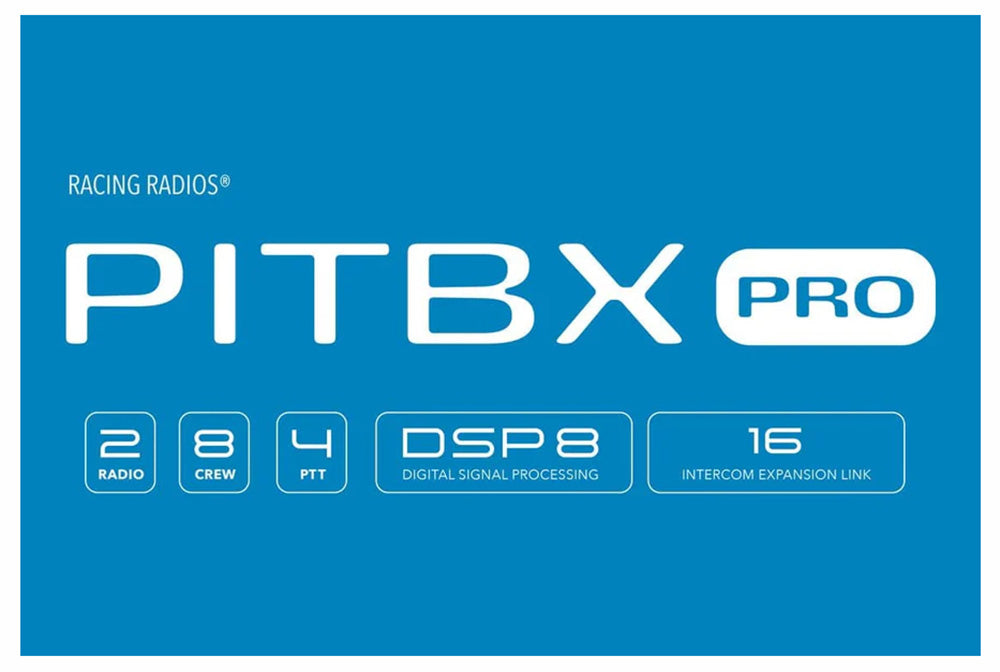 Racing Radios PITBX Pro Intercom System | 8-Person DSP