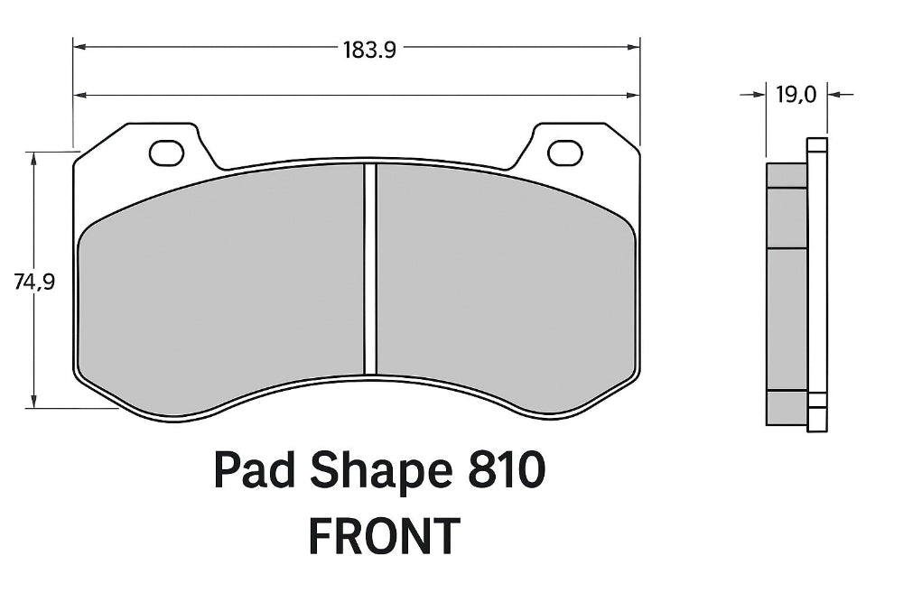 Diagram of pad shape 810