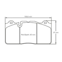 Thumbnail for Pagid Racing Brake Pads 8091 (Front) | CCM Rotors