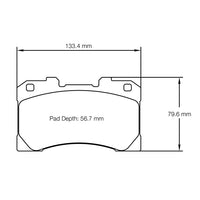 Thumbnail for Pagid racing brake pad shape no. 8299 for Toyota GR Corolla & Yaris front