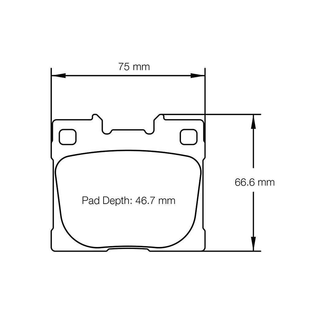 Pagid racing brake pad shape no. 8300 for GR Corolla and GR Yaris