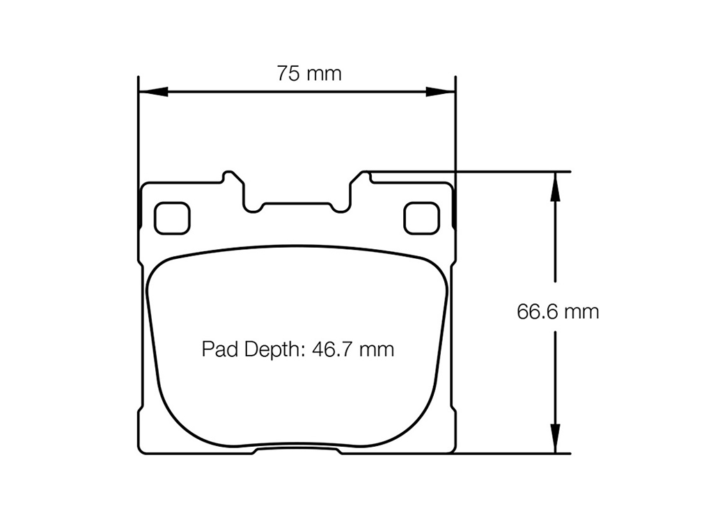 Pagid racing brake pad shape no. 8300 Toyota GR Corolla & GR Yaris rear