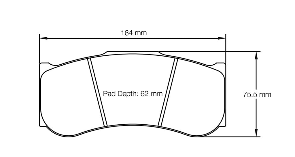 Pagid racing brakes pad shape no. 2019