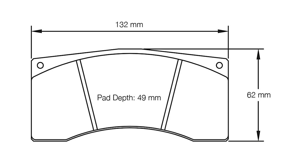 Pagid racing brakes rear pad shape no. 2704