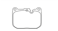 Thumbnail for Technical drawing of Pagid 4931 brake pad with dimensions