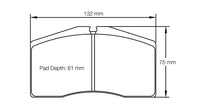 Thumbnail for Pagid racing brakes pad shape no. 1908