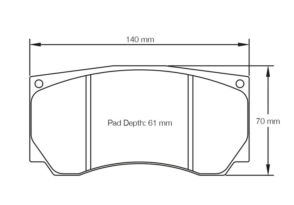 Technical drawing of a Pagid 3280 brake pad with dimensions labeled