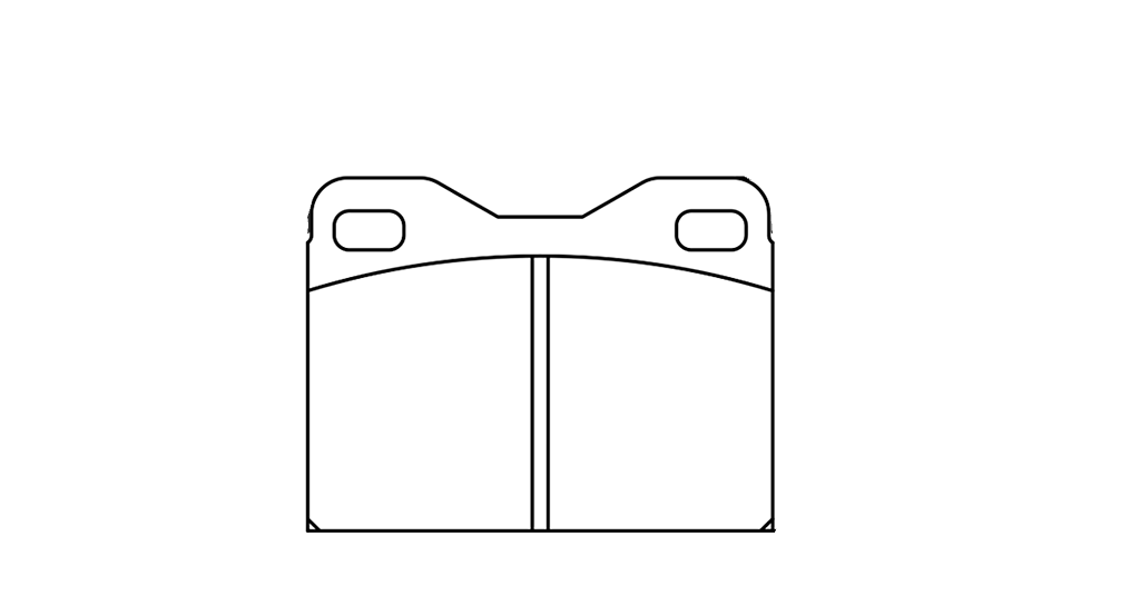 Pagid racing brakes pad shape no. 4634 vintage Ferrari racing.