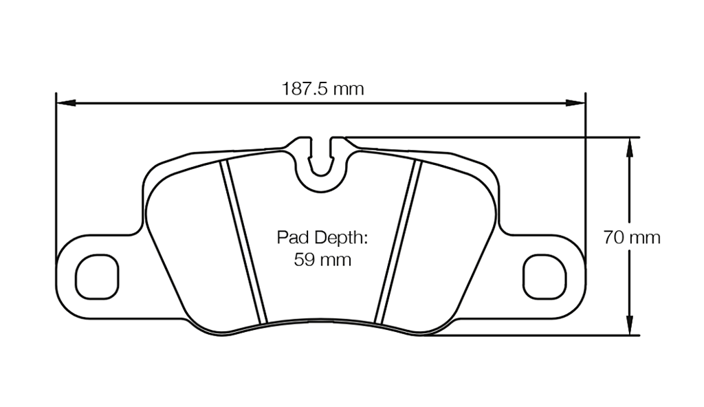 Pagid racing brake pad shape no. 4909 various Porsche models 2011+