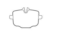 Thumbnail for Technical drawing of a Pagid 4932 brake pad with dimensions labeled